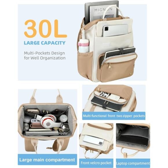 Laptop Backpack for Women 15.6 In Work Business Computer Bag School main image 7